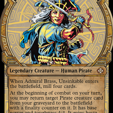 Admiral Brass, Unsinkable (Showcase) [The Lost Caverns of Ixalan Commander]