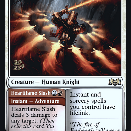 Heartflame Duelist // Heartflame Slash [Wilds of Eldraine Promos] Prerelease Foil