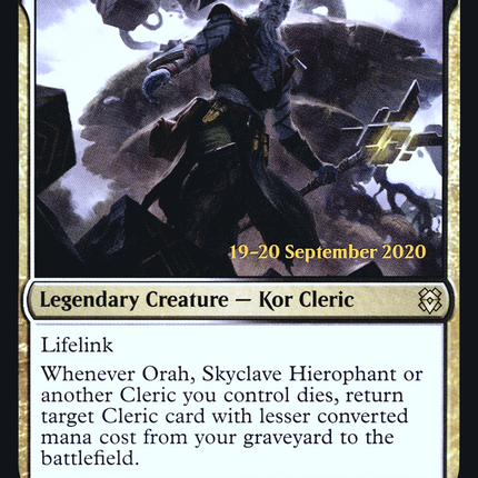 Orah, Skyclave Hierophant [Zendikar Rising Promos] Prerelease Foil