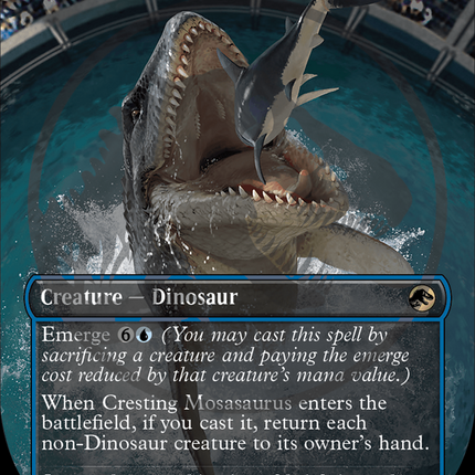 Cresting Mosasaurus (Borderless) [Jurassic World Collection] (Emblem) Foil