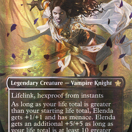 Elenda, Saint of Dusk (Borderless) [Foundations] Mana Foil