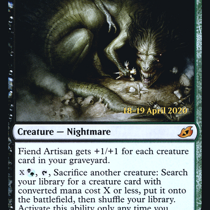 Fiend Artisan [Ikoria: Lair of Behemoths Promos] Prerelease Foil