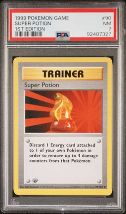 1999 Pokemon Game Super Potion #90 1st Edition PSA NM 7