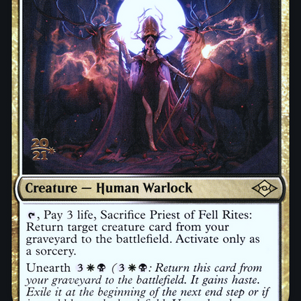 Priest of Fell Rites [Modern Horizons 2 Promos] Prerelease Foil
