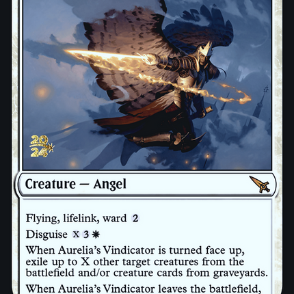 Aurelia's Vindicator [Murders at Karlov Manor Promos] Prerelease Foil