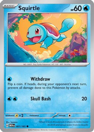 Squirtle - 007/165 [SV: Scarlet & Violet 151] Reverse Holofoil