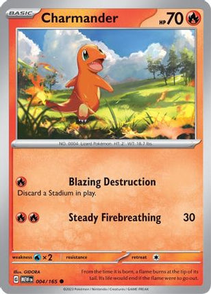 Charmander - 004/165 [SV: Scarlet & Violet 151] Reverse Holofoil