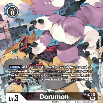 Dorumon [P-070] (Official Tournament Pack Vol. 10) [Promotional Cards]
