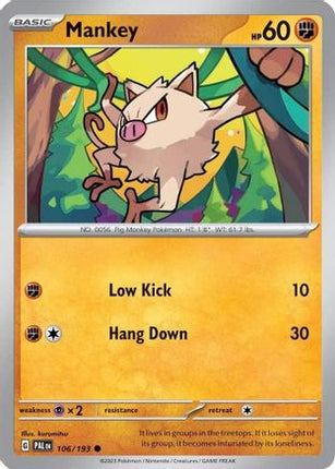 Mankey - 106/193 (Cosmos Holo) [Miscellaneous Cards & Products] Holofoil