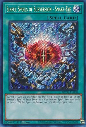 Sinful Spoils of Subversion - Snake-Eye (Secret Rare) [DUNE-EN060] 1st Edition