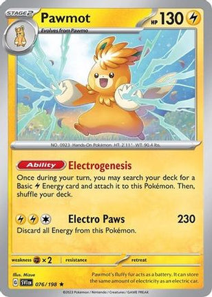 Pawmot - 076/198 (Line Holo) [Miscellaneous Cards & Products] Holofoil