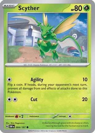 Scyther - 4/null [SV03: Obsidian Flames] Reverse Holofoil