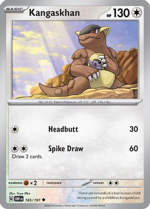 Kangaskhan - 165/null [SV03: Obsidian Flames] Reverse Holofoil