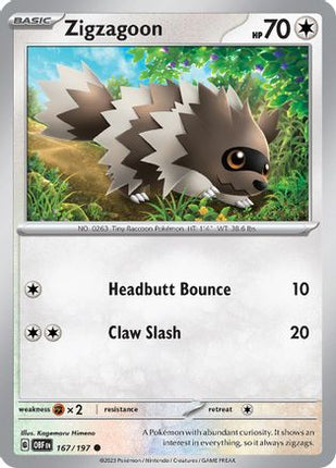 Zigzagoon - 167/null [SV03: Obsidian Flames]