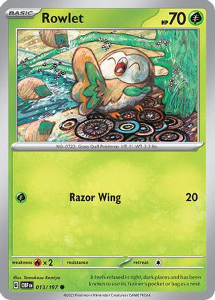 Rowlet - 13/null [SV03: Obsidian Flames] Reverse Holofoil