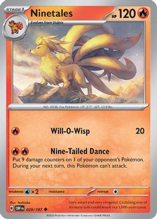 Ninetales - 29/null [SV03: Obsidian Flames] Reverse Holofoil