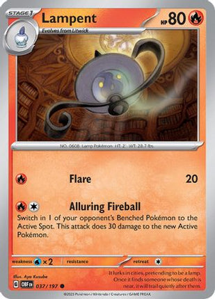 Lampent - 37/null [SV03: Obsidian Flames] Reverse Holofoil