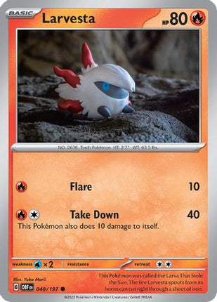 Larvesta - 40/null [SV03: Obsidian Flames] Reverse Holofoil