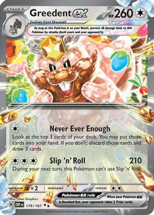 Greedent ex - 179/null [SV03: Obsidian Flames] Holofoil