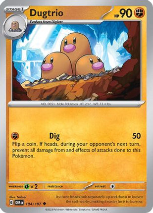 Dugtrio - 104/null [SV03: Obsidian Flames]