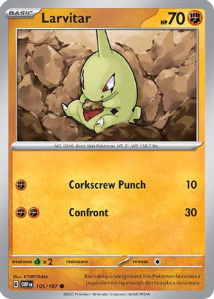 Larvitar - 105/null [SV03: Obsidian Flames] Reverse Holofoil