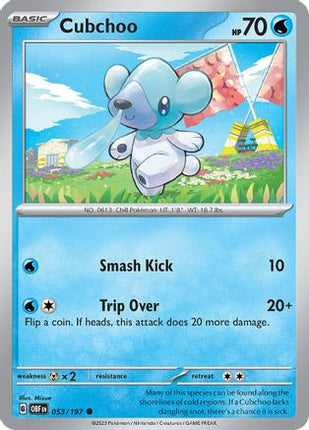 Cubchoo - 53/null [SV03: Obsidian Flames] Reverse Holofoil