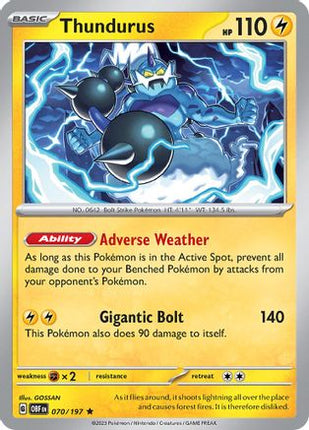 Thundurus - 70/null [SV03: Obsidian Flames] Holofoil