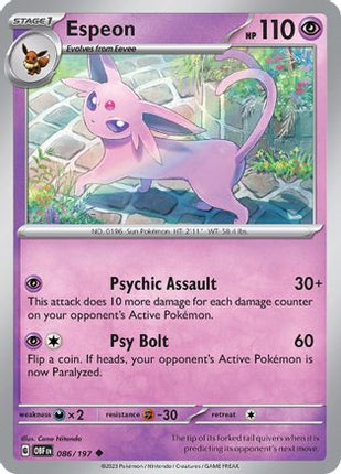 Espeon - 86/null [SV03: Obsidian Flames]