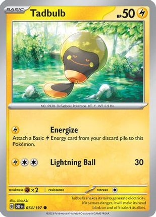 Tadbulb 074/197 - 74/197 [SV03: Obsidian Flames] Reverse Holofoil