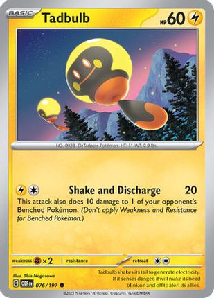 Tadbulb 076/197 - 76/197 [SV03: Obsidian Flames] Reverse Holofoil