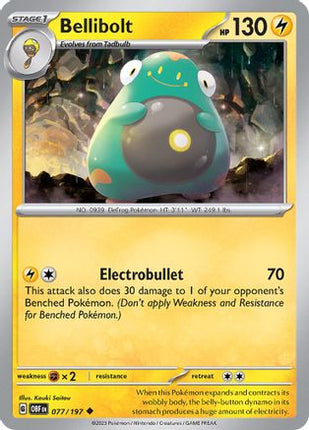Bellibolt - 077/197 [SV03: Obsidian Flames] Reverse Holofoil