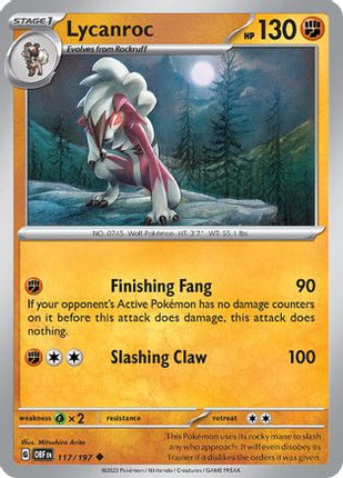 Lycanroc - 117/null [SV03: Obsidian Flames]