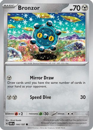 Bronzor - 144/null [SV03: Obsidian Flames] Reverse Holofoil