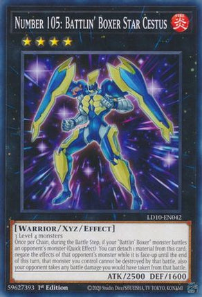 Number 105: Battlin' Boxer Star Cestus (Common / Short Print) [LD10-EN042] 1st Edition