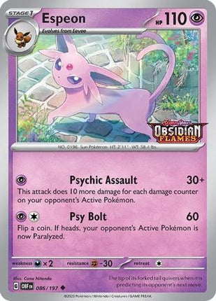 Espeon (Best Buy Exclusive) - 86/null [Miscellaneous Cards & Products] Holofoil