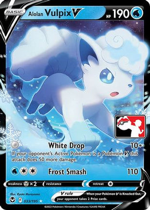 Alolan Vulpix V 33- Prize Pack Series Cards Holofoil