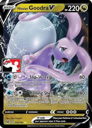Hisuian Goodra V 135/196 - Prize Pack Series Cards Holofoil