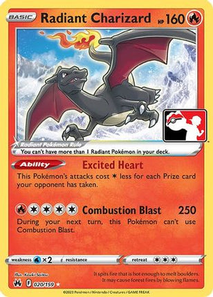 Radiant Charizard 20- Prize Pack Series Cards Holofoil