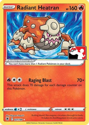 Radiant Heatran 27- Prize Pack Series Cards Holofoil