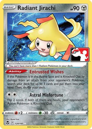Radiant Jirachi 120- Prize Pack Series Cards Holofoil