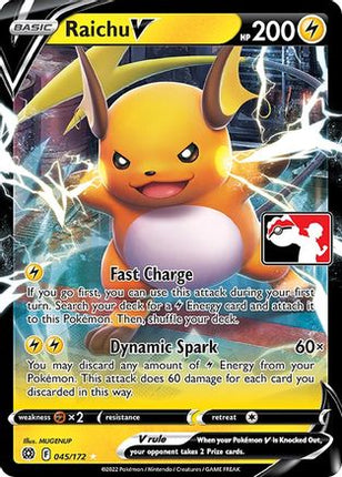 Raichu V 45/172 - Prize Pack Series Cards Holofoil