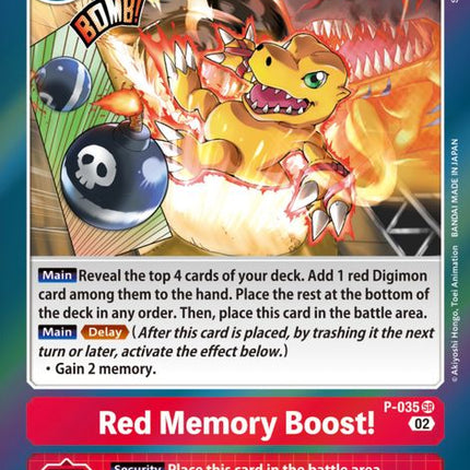 Red Memory Boost! [P-035] (Resurgence Booster) [Promotional Cards]