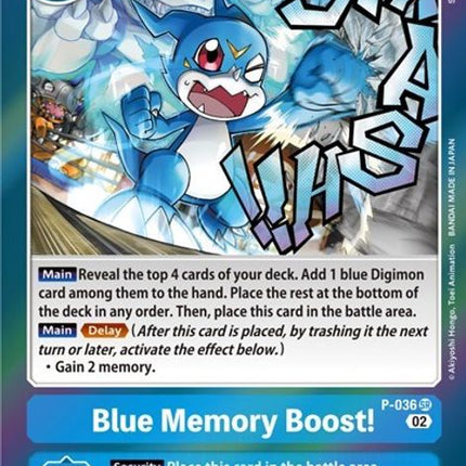 Blue Memory Boost! [P-036] (Resurgence Booster) [Promotional Cards]