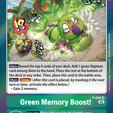 Green Memory Boost! [P-038] (Resurgence Booster) [Promotional Cards]