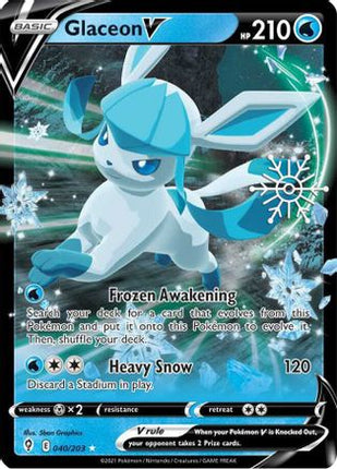 Glaceon V - 040/203 (Holiday Calendar) [Miscellaneous Cards & Products] Holofoil