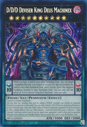 D/D/D Deviser King Deus Machinex (Prismatic Secret Rare) [MP23-EN023] 1st Edition