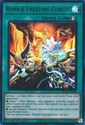 Runick Freezing Curses (Ultra Rare) [MP23-EN245] 1st Edition