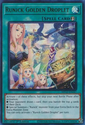 Runick Golden Droplet (Ultra Rare) [MP23-EN247] 1st Edition