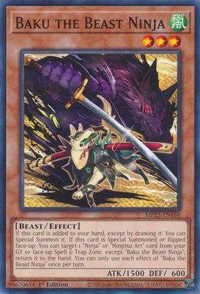 Baku the Beast Ninja (Common / Short Print) [MP23-EN168] 1st Edition