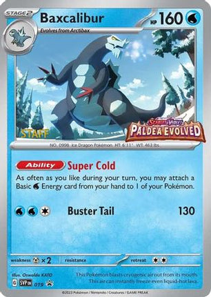 Baxcalibur - 019 (Prerelease) [Staff] - 19/null [SV: Scarlet & Violet Promo Cards] Holofoil